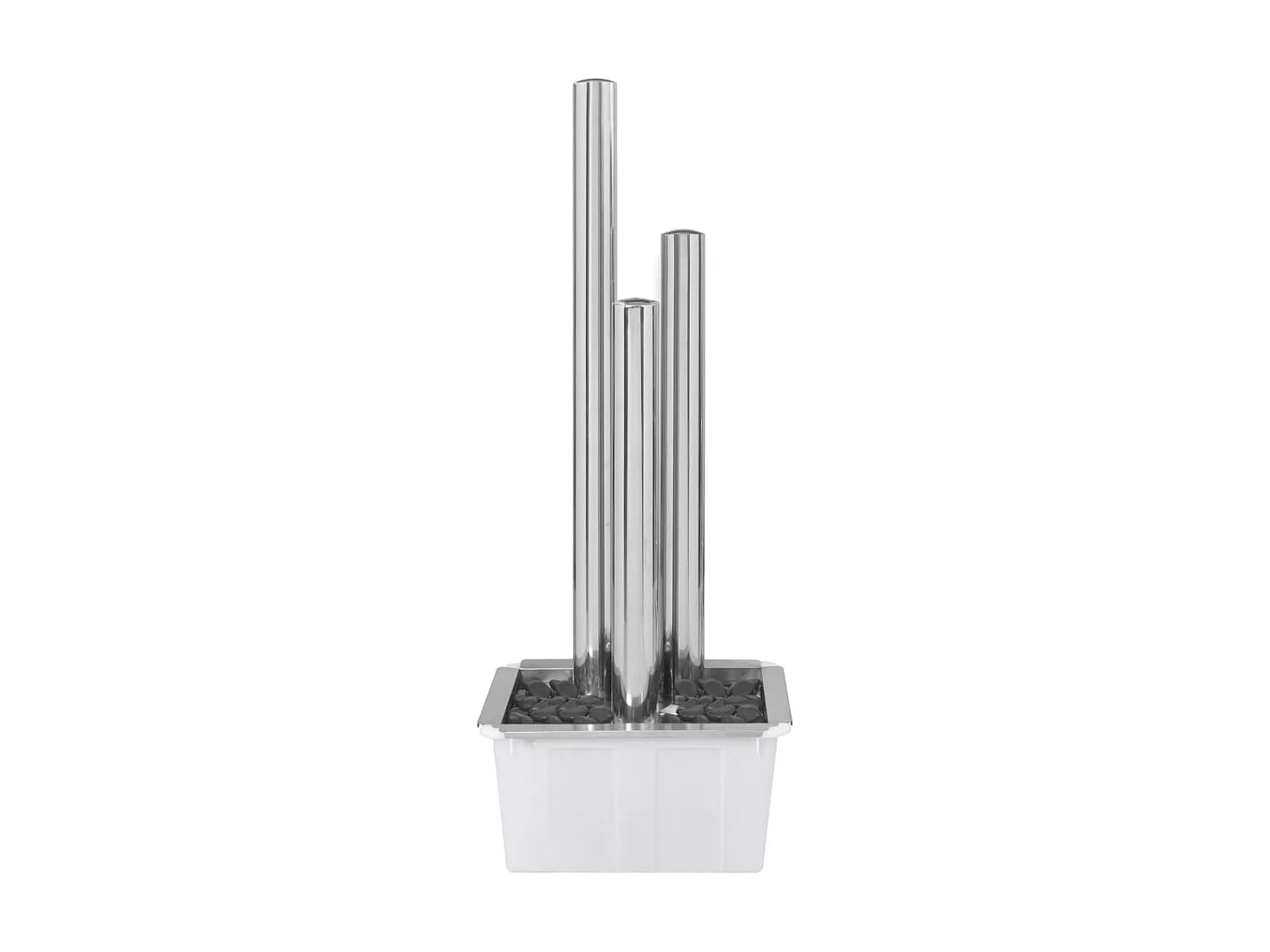 Fontaine de jardin Argenté 48x34x123 Acier inoxydable