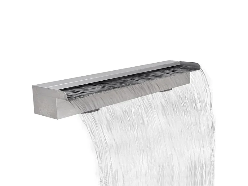 Lame d'eau rectangulaire pour piscine Acier inoxydable 90cm