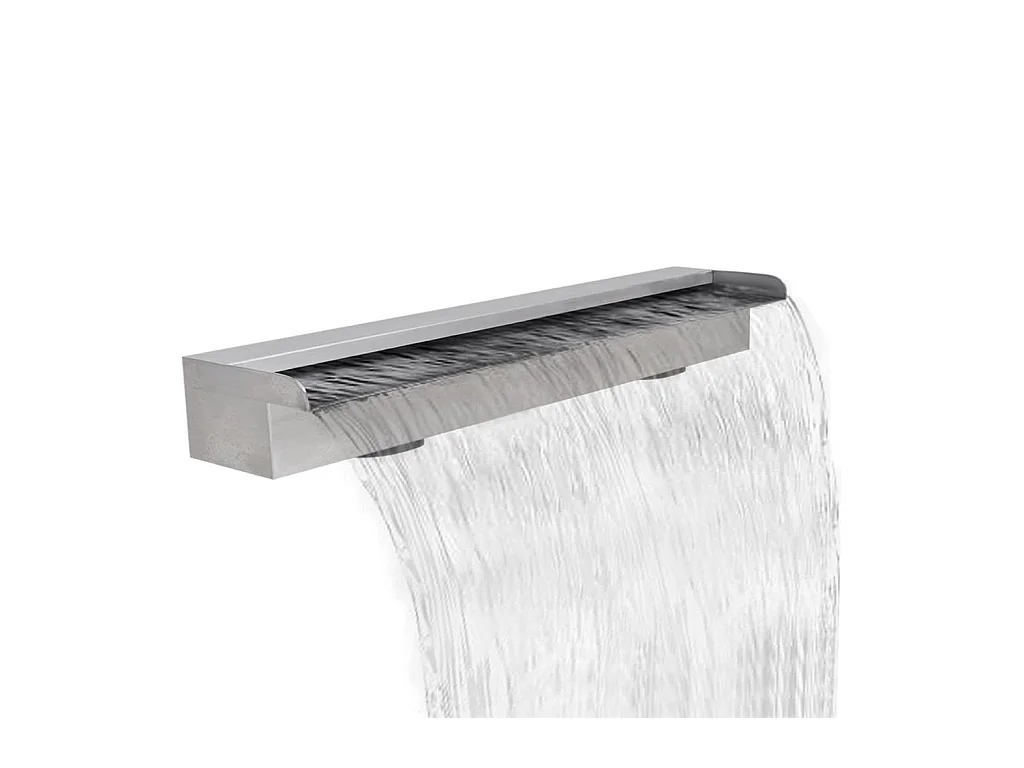 Lame d'eau rectangulaire pour piscine Acier inoxydable 90cm