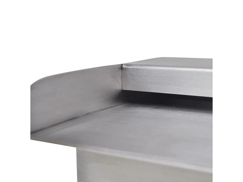Fuente cascada rectangular piscina acero inoxidable 30 cm Plateado