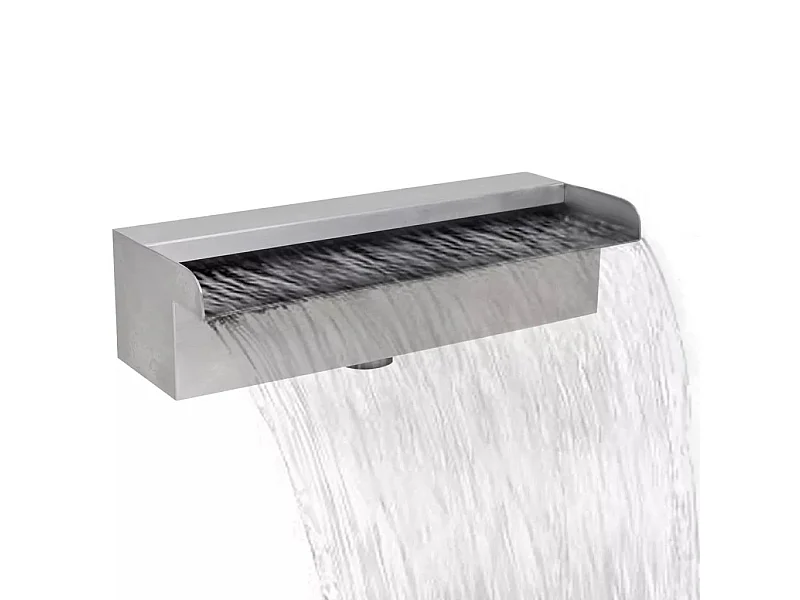 Lame d'eau rectangulaire 30cm Acier inoxydable pour piscine