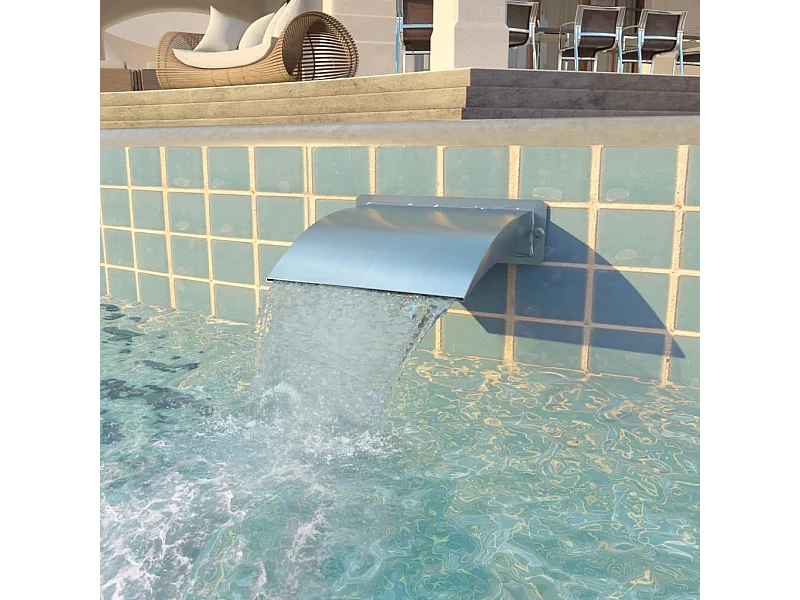 Fontaine d'étang Acier inoxydable 30 x 9x26 Argenté