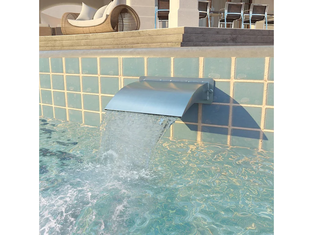 Fontaine d'étang Acier inoxydable 30 x 9x26 Argenté