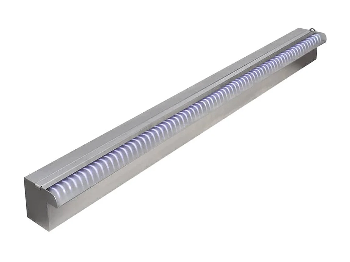Lame d'eau rectangulaire à LED 90cm en acier inoxydable pour piscine