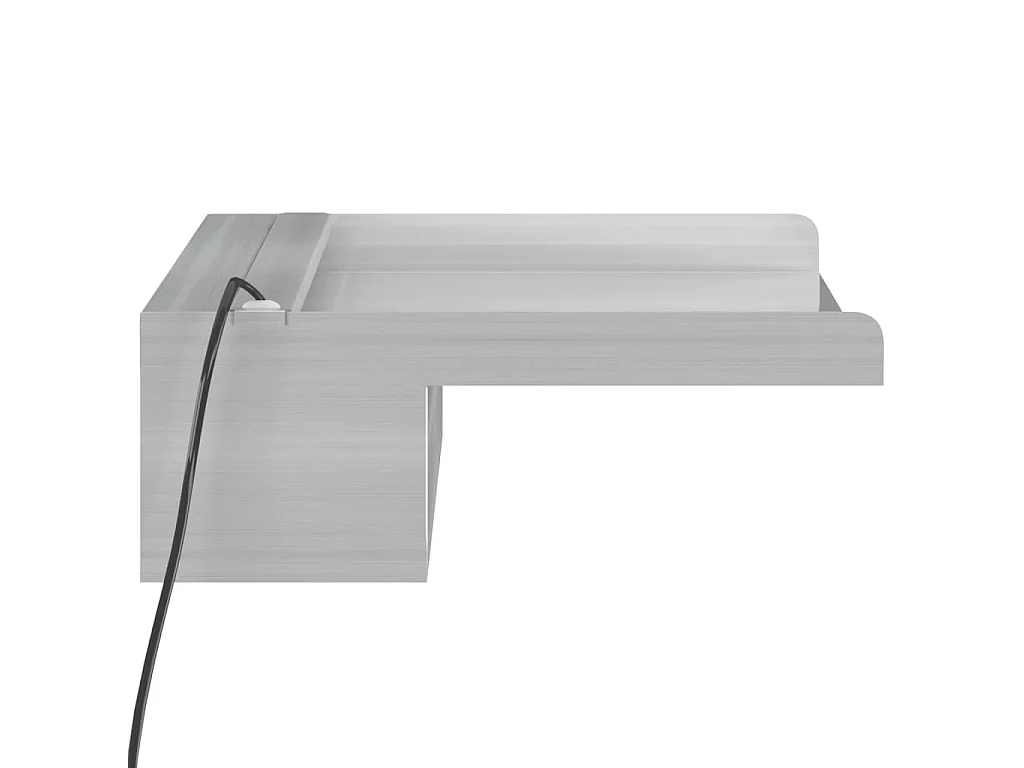 Déversoir pour cascade avec LED RVB Inox 45cm