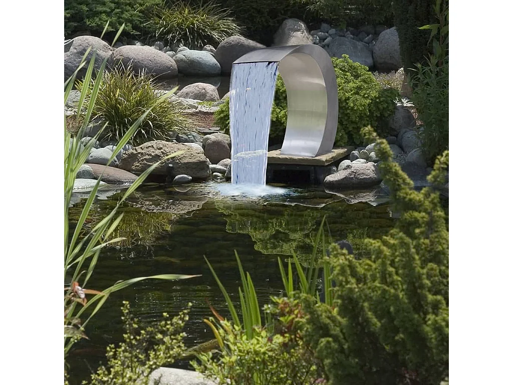 Fontaine cascade de piscine Acier inoxydable 45 x 30x60