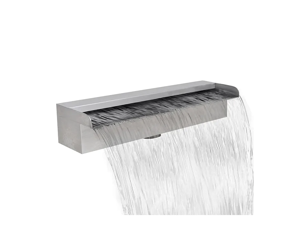 Lame d'eau rectangulaire 45cm Acier inoxydable pour piscine