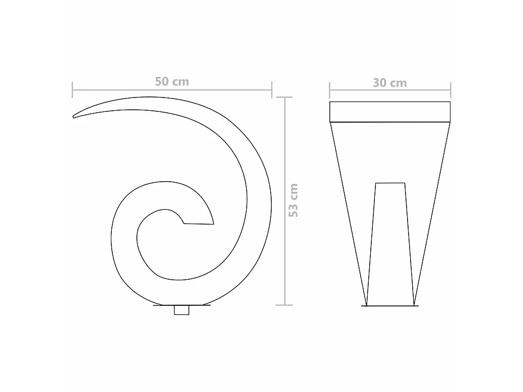 Fontaine d'étang Acier inoxydable 50 x 30x53 Argenté