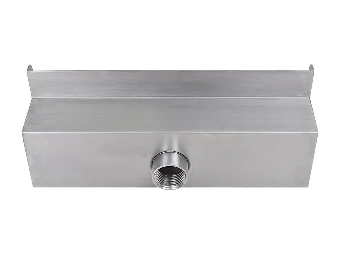 Fontaine rectangulaire de piscine avec LED Inox 30cm