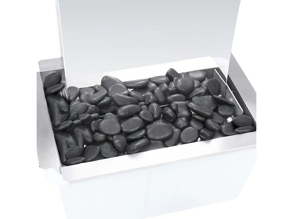 Fontaine de jardin avec pompe Acier inoxydable 130cm Courbé