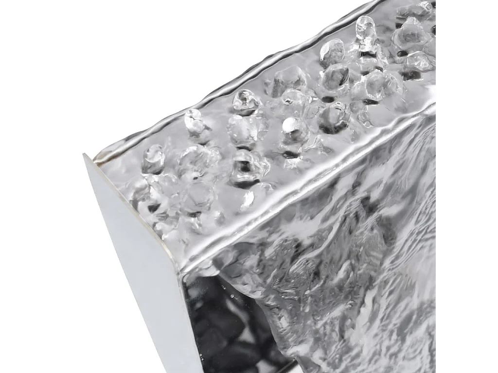 Fontaine de jardin avec pompe Acier inoxydable 130cm Courbé