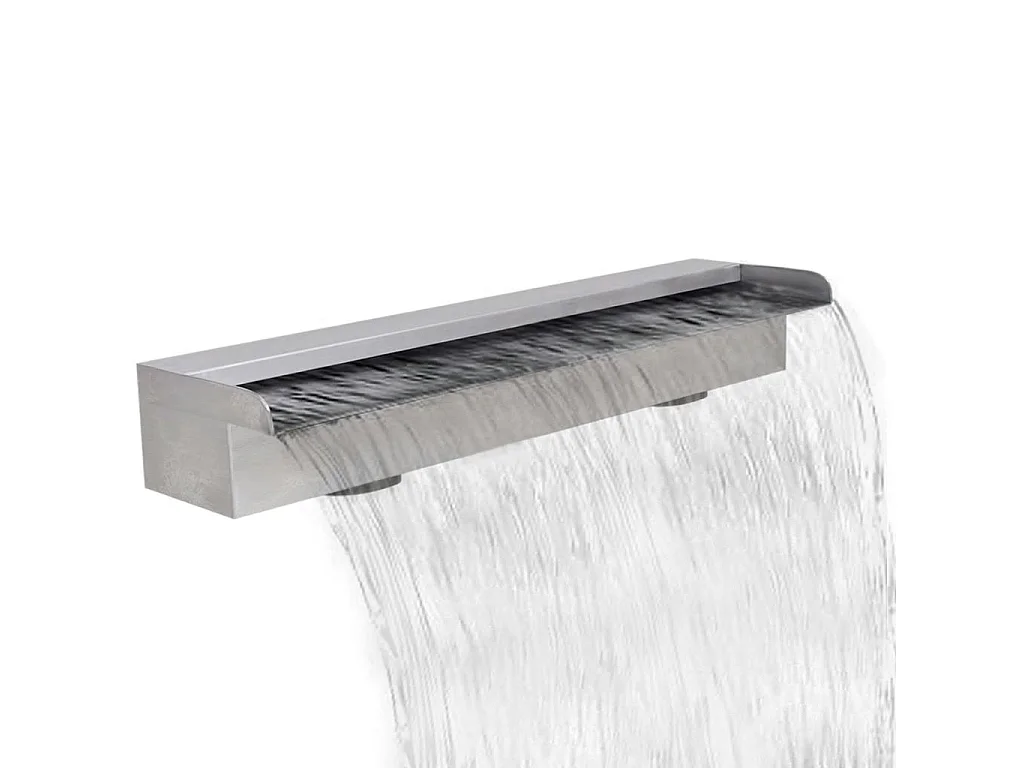 Lame d'eau rectangulaire 60cm Acier inoxydable pour piscine