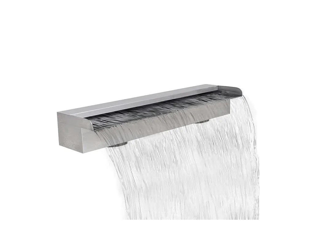 Lame d'eau rectangulaire 60cm Acier inoxydable pour piscine