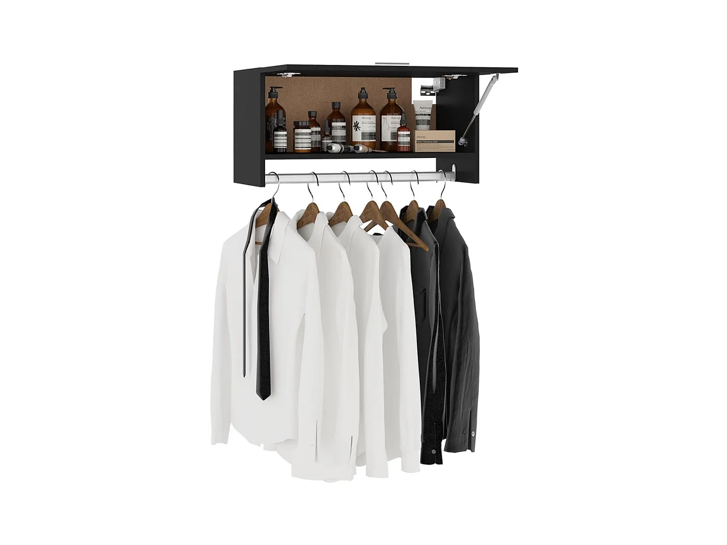 Porte manteau mural Noir 70x32,5x35