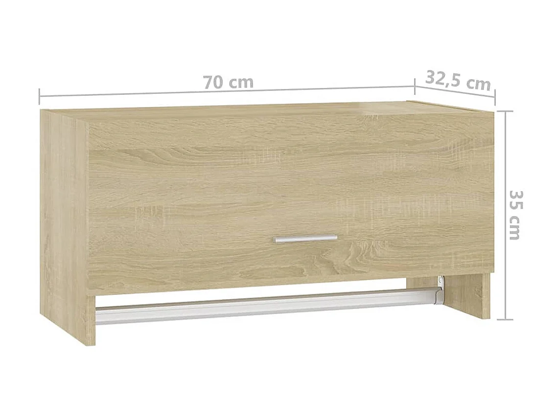 Porte manteau mural Chêne sonoma 70x32,5x35