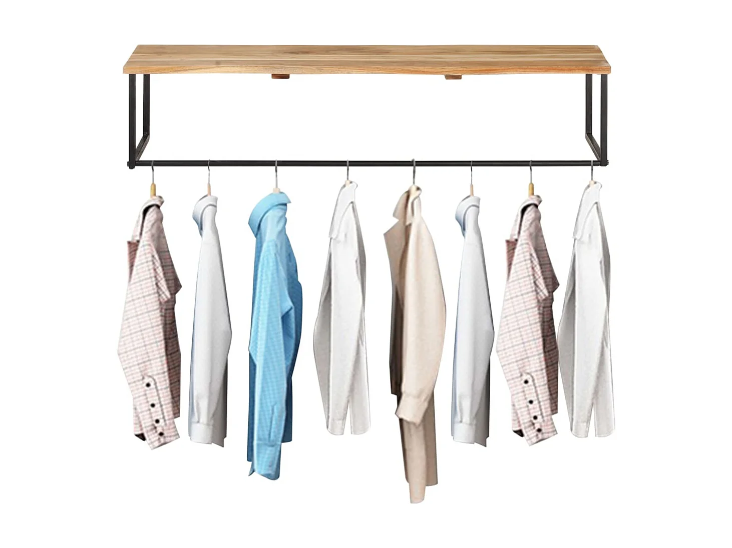 Patère à bord naturel 100x35x22 Bois d'acacia massif