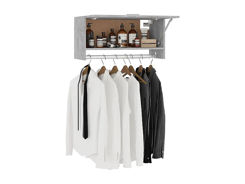 Porte manteau mural Gris béton 70x32,5x35