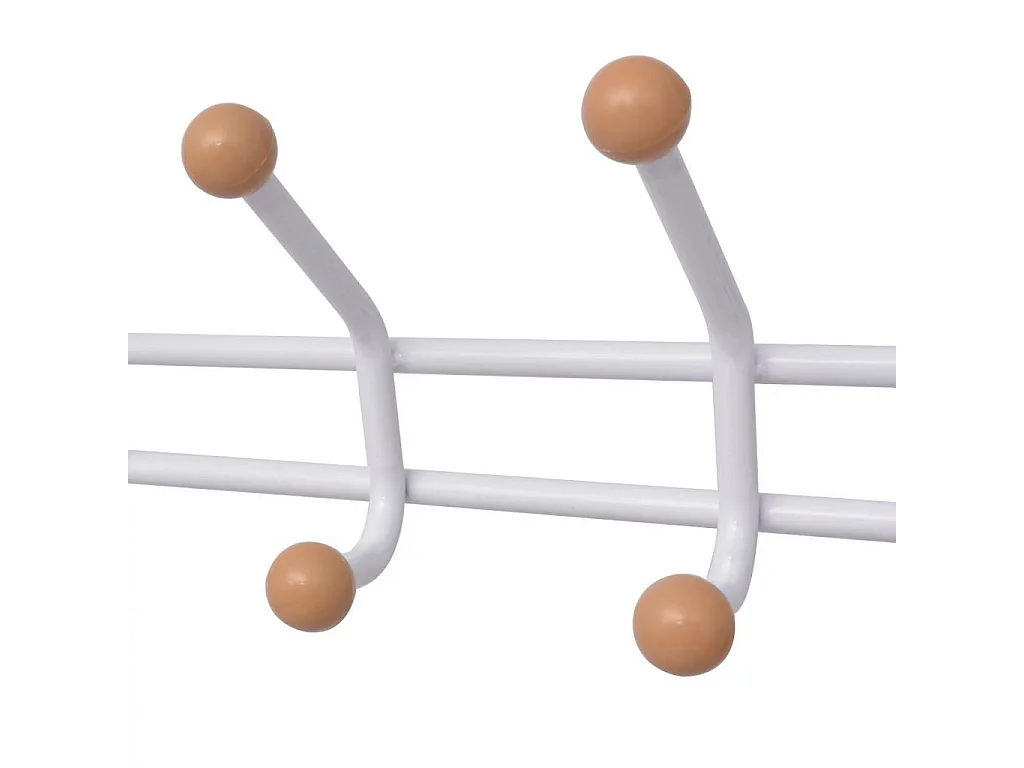 Porte-manteau avec rangement de chaussures 68x32x182,5 Blanc