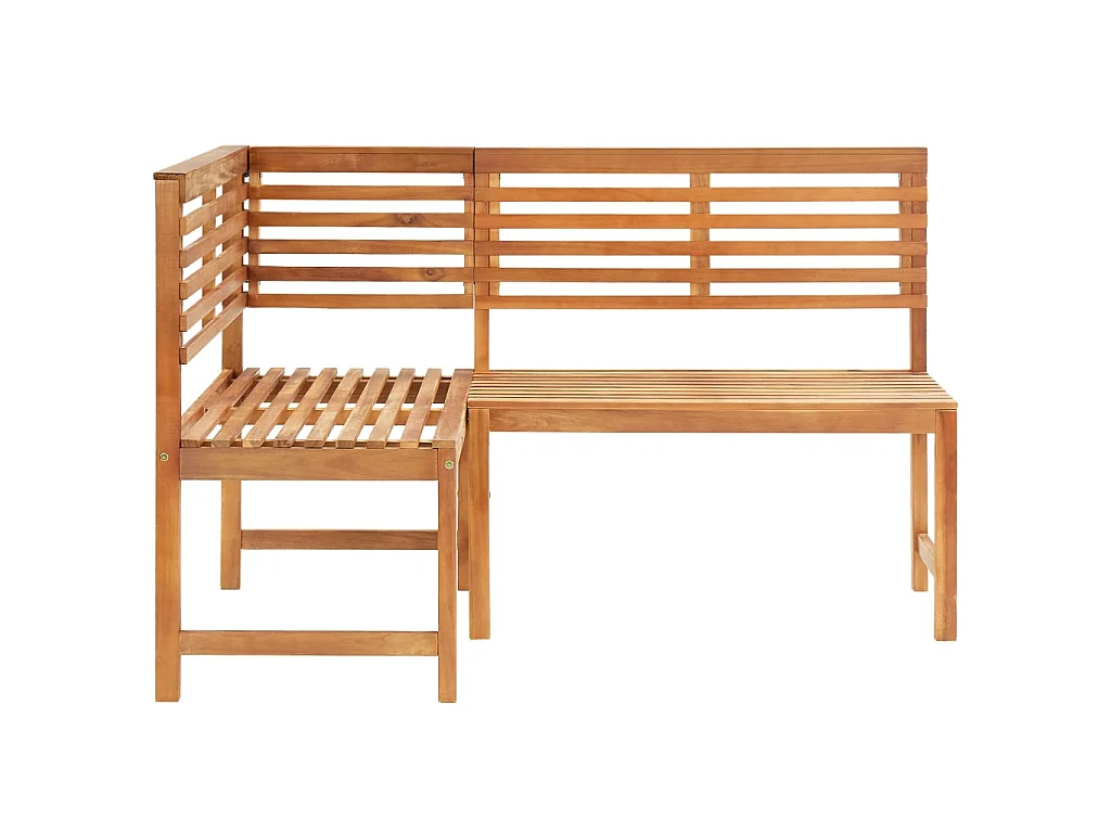 Banc d'angle de jardin 140cm Bois solide d'acacia