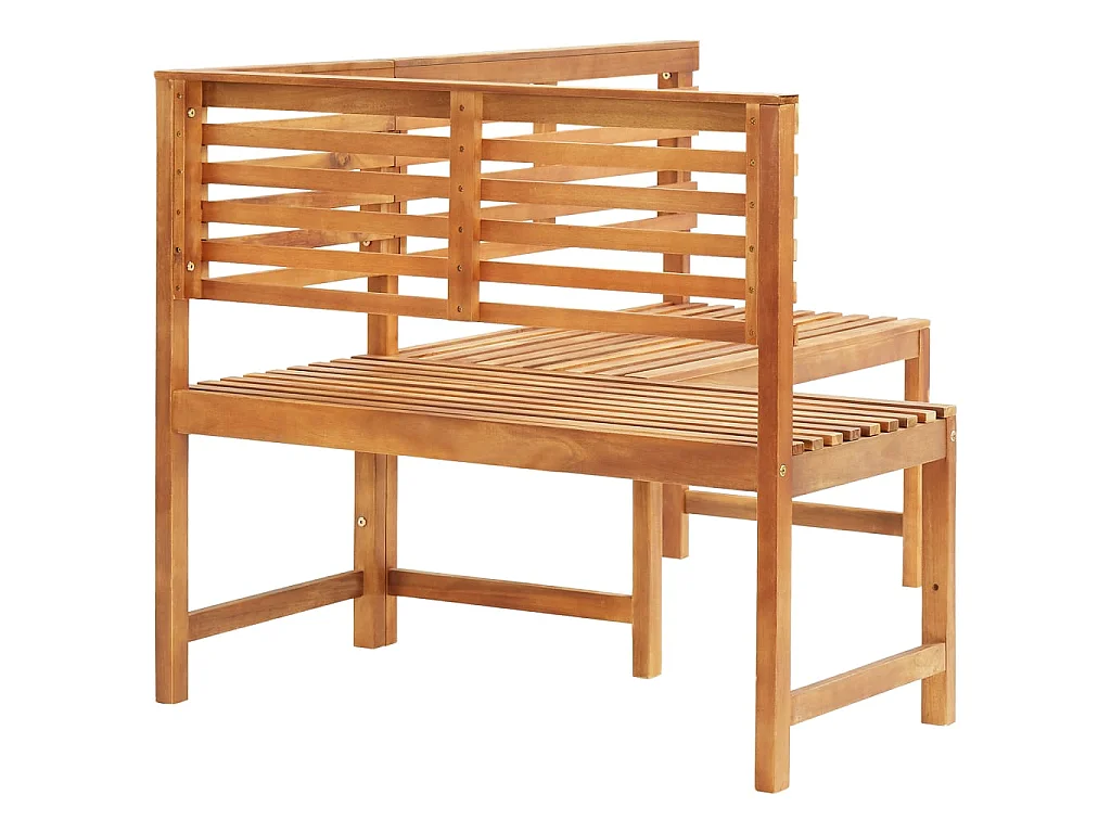 Banc d'angle de jardin 140cm Bois solide d'acacia