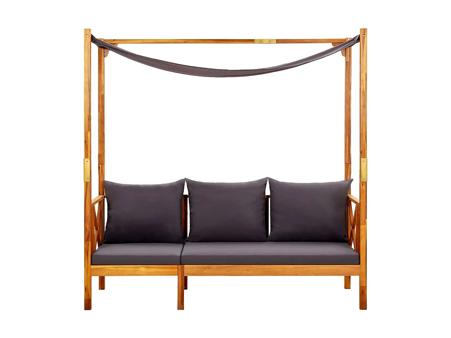 Banc de jardin avec auvent Bois d'acacia solide