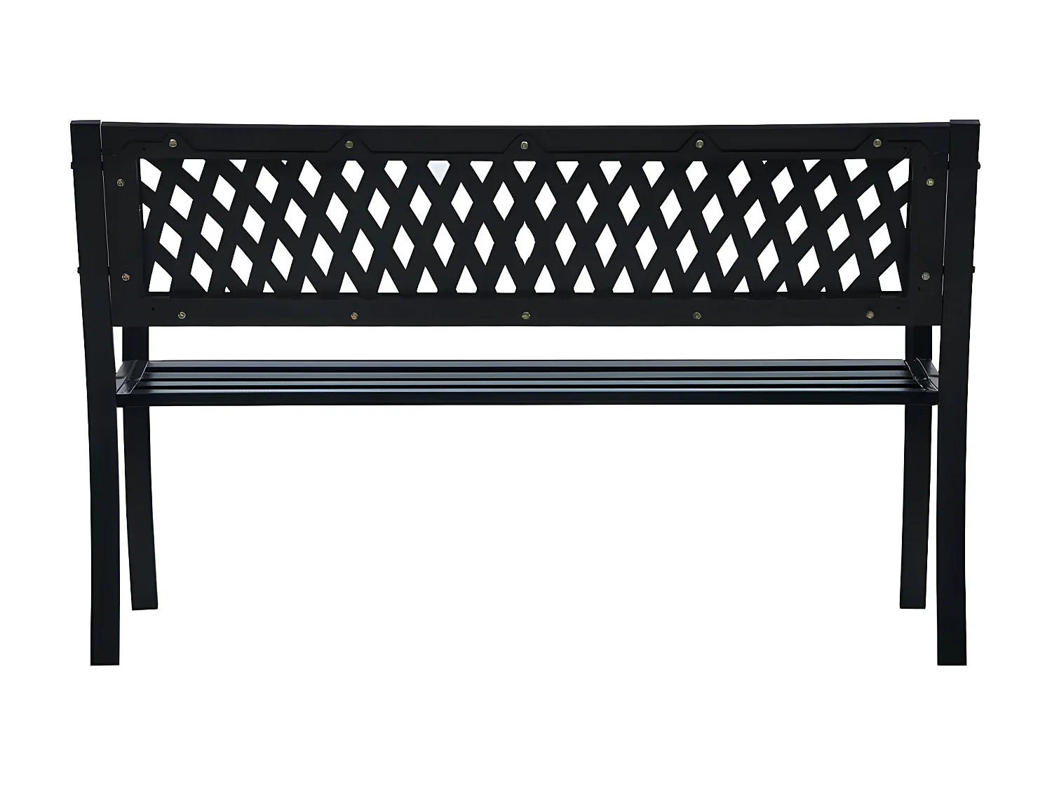 Banc de jardin plastique et métal noir Delta 125cm