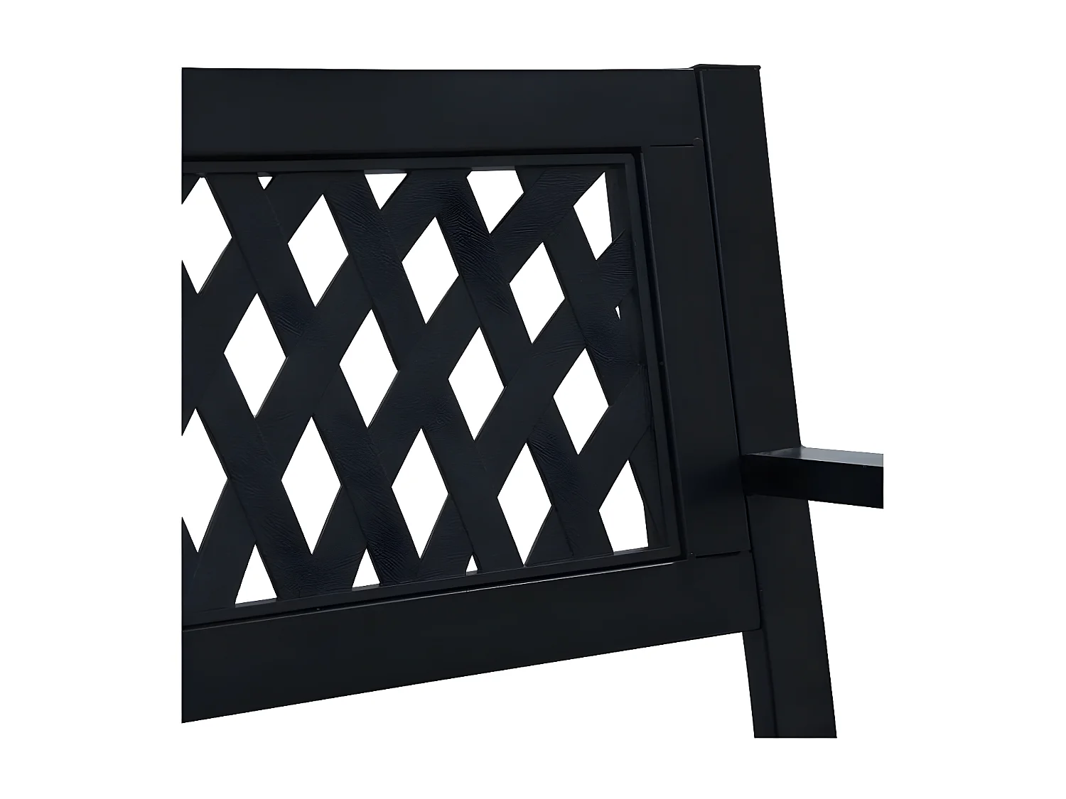 Banc de jardin plastique et métal noir Delta 125cm