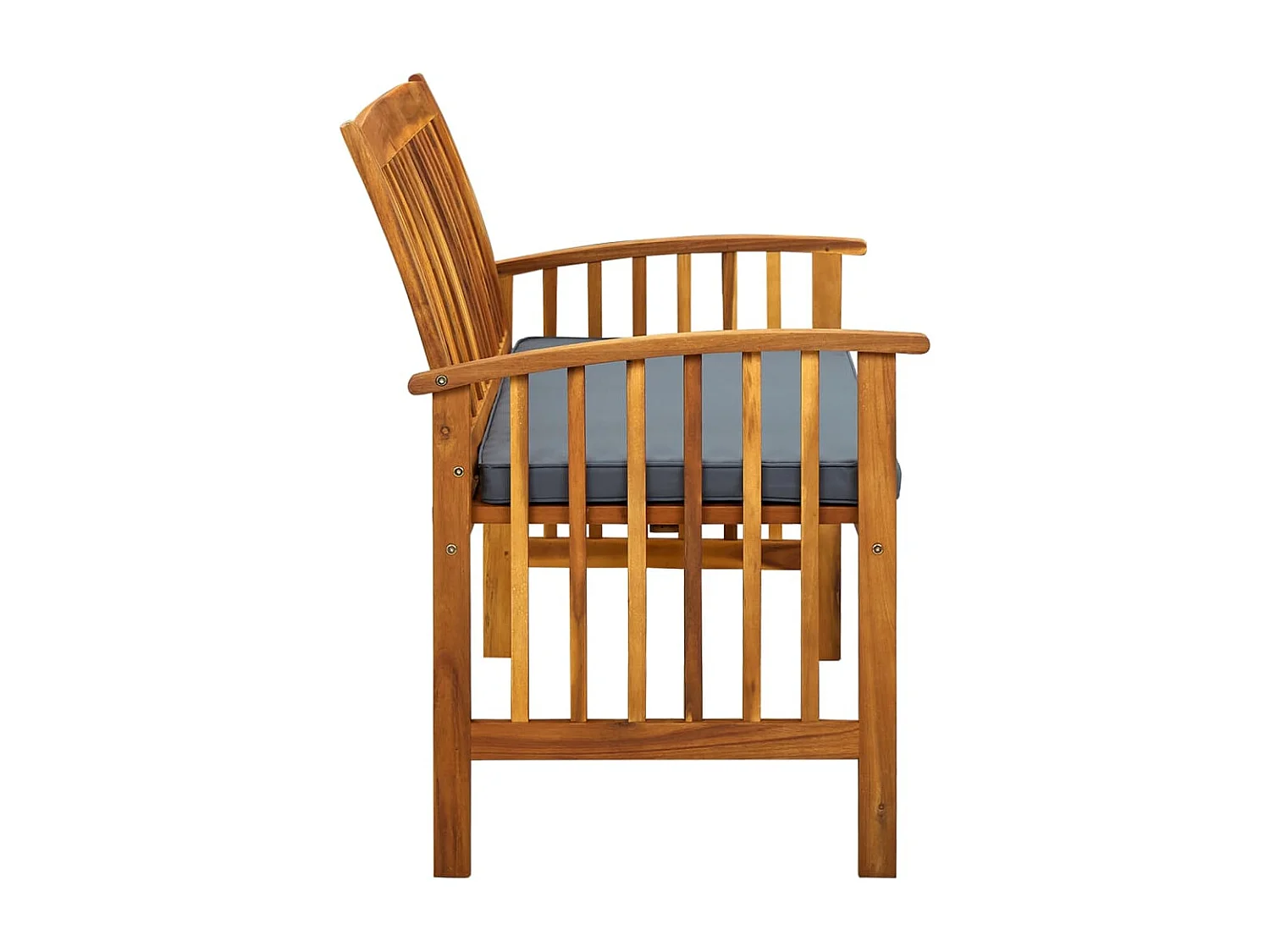 Banc de jardin avec coussin 119cm Bois solide d'acacia