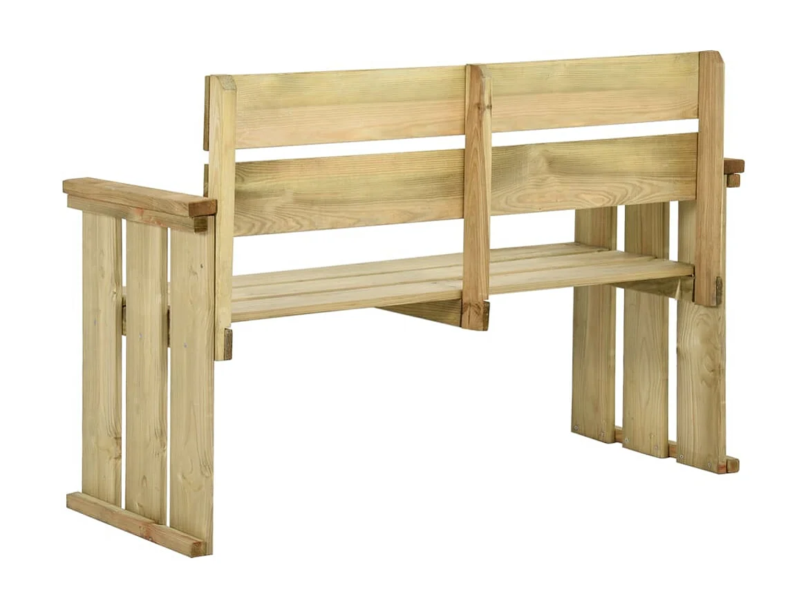 Banc de jardin 121cm Bois de pin imprégné