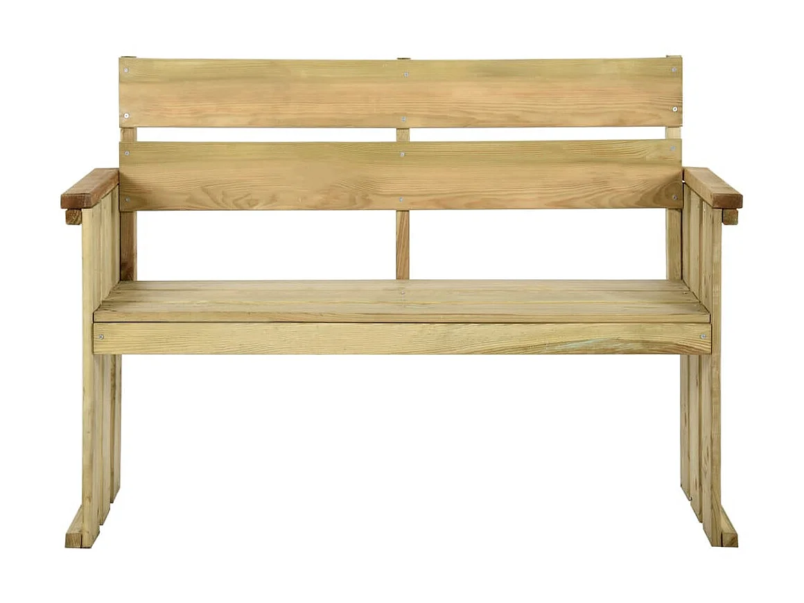 Banc de jardin 121cm Bois de pin imprégné