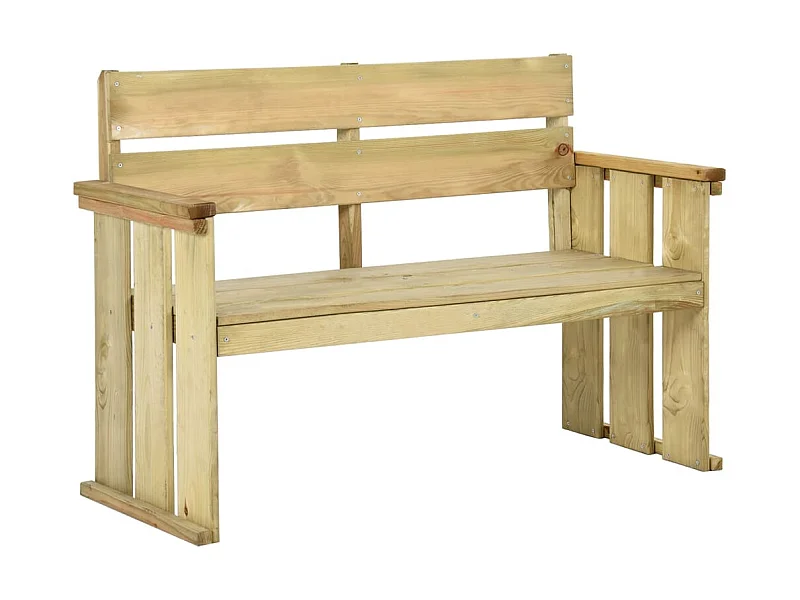 Banc de jardin 121cm Bois de pin imprégné