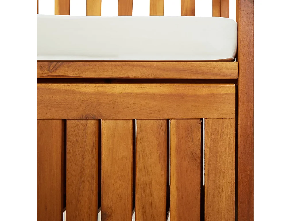 Banc de rangement avec coussin 170cm Bois d'acacia solide