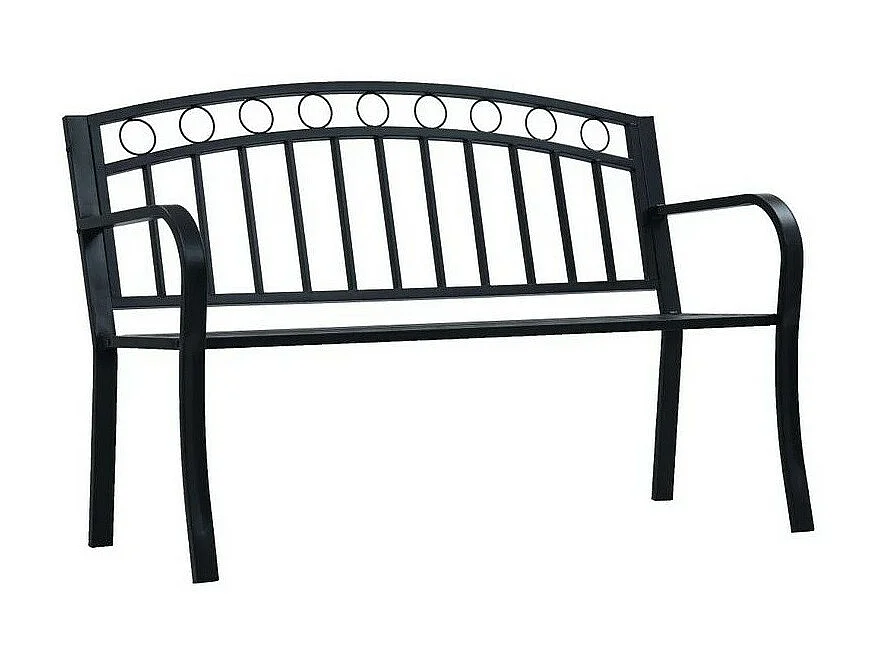Banc de jardin métal noir Delta 125cm