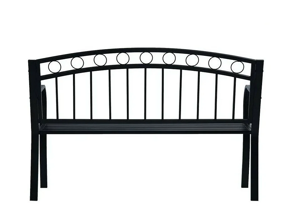 Banc de jardin métal noir Delta 125cm