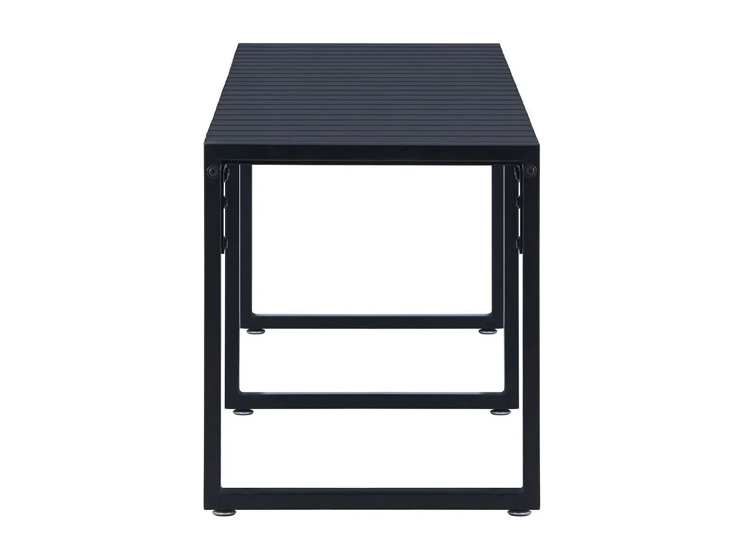 Banc de jardin 180cm Panneau PS Noir