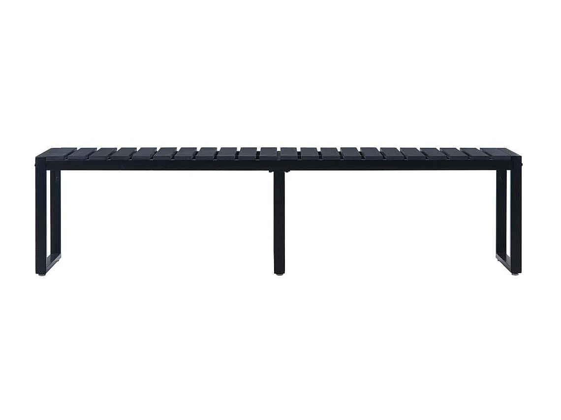 Banc de jardin 180cm Panneau PS Noir