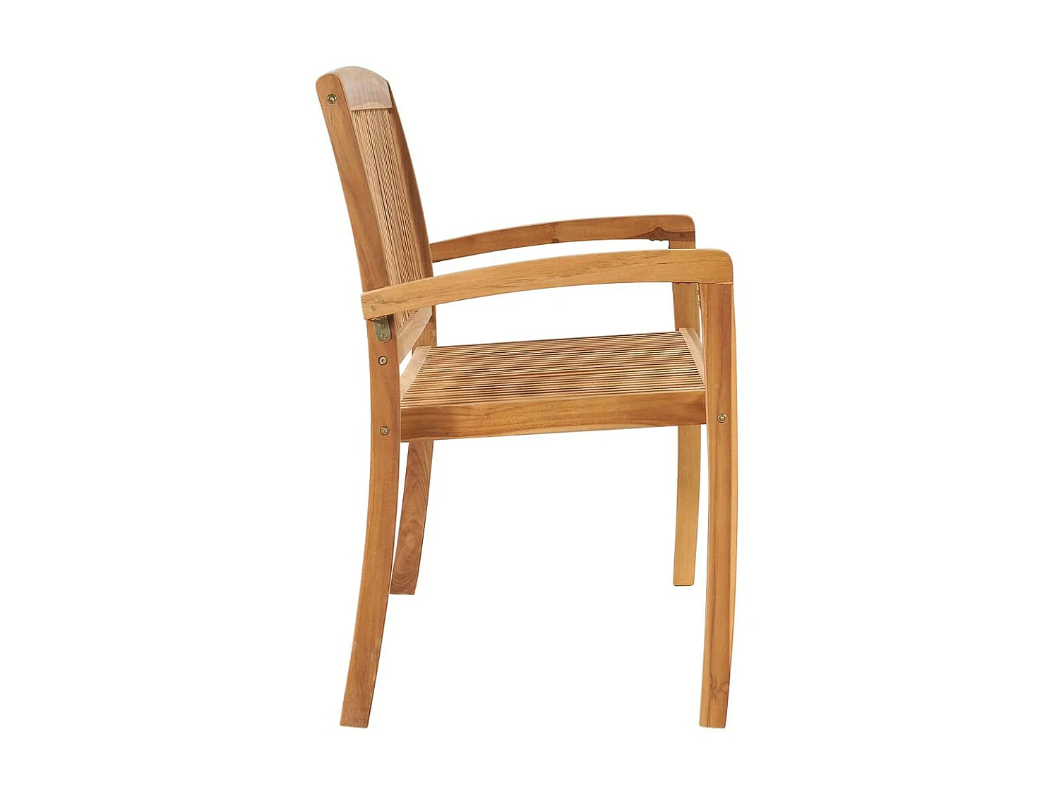 Banc 2 places empilable de jardin 128,5cm Bois de teck solide