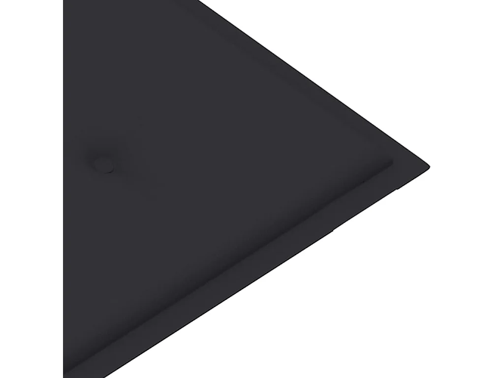 Banc de jardin et coussin anthracite 112cm Bois de teck massif 2