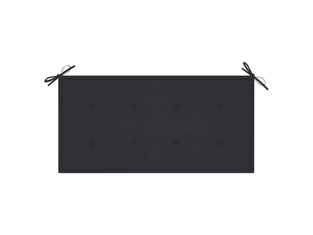 Banc de jardin et coussin anthracite 112cm Bois de teck massif 2