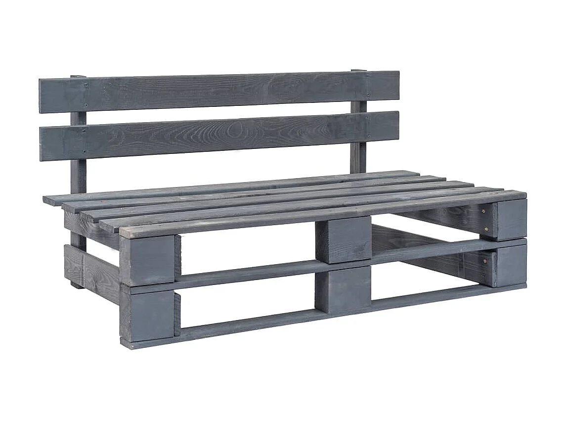 Banc palette de jardin Bois Gris