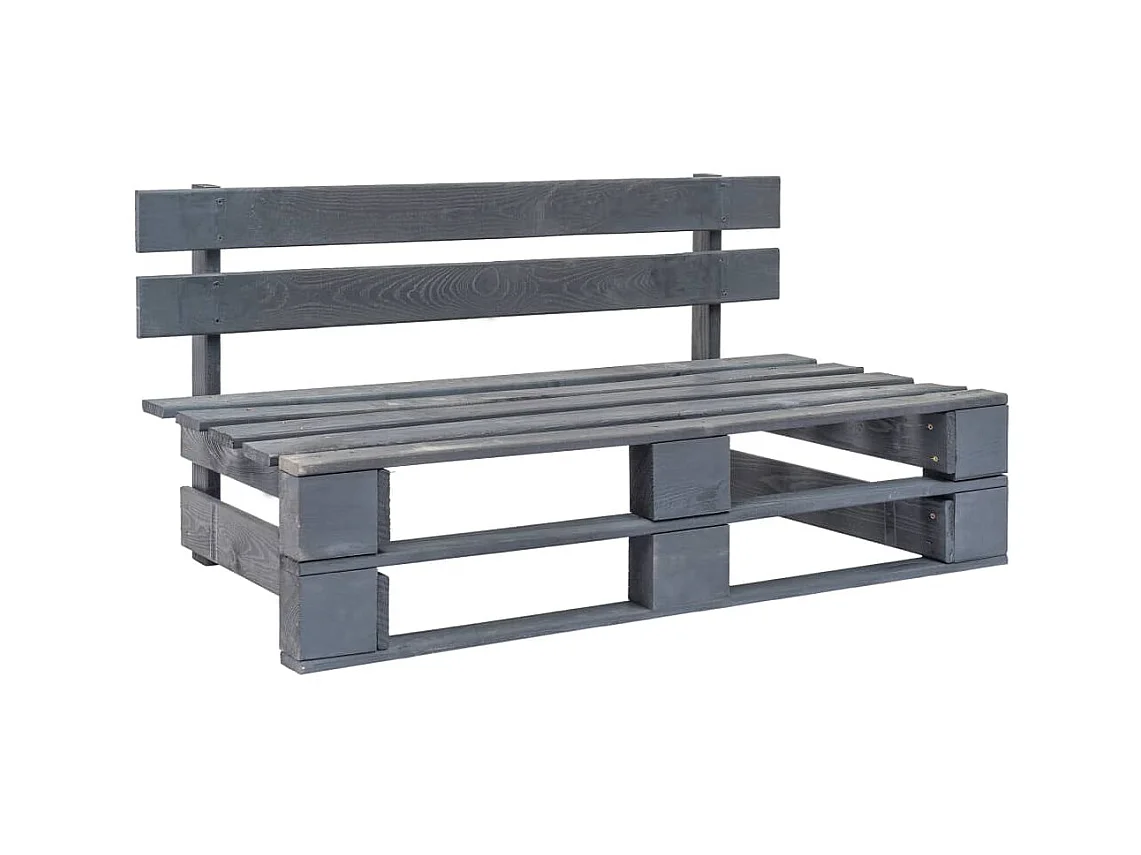 Banc palette de jardin Bois Gris