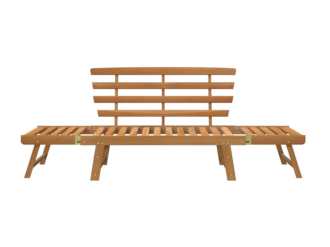 Banc de jardin 2-en-1 190cm Bois solide d'acacia