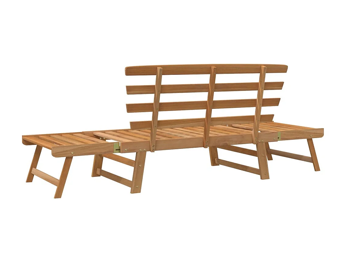 Banc de jardin 2-en-1 190cm Bois solide d'acacia