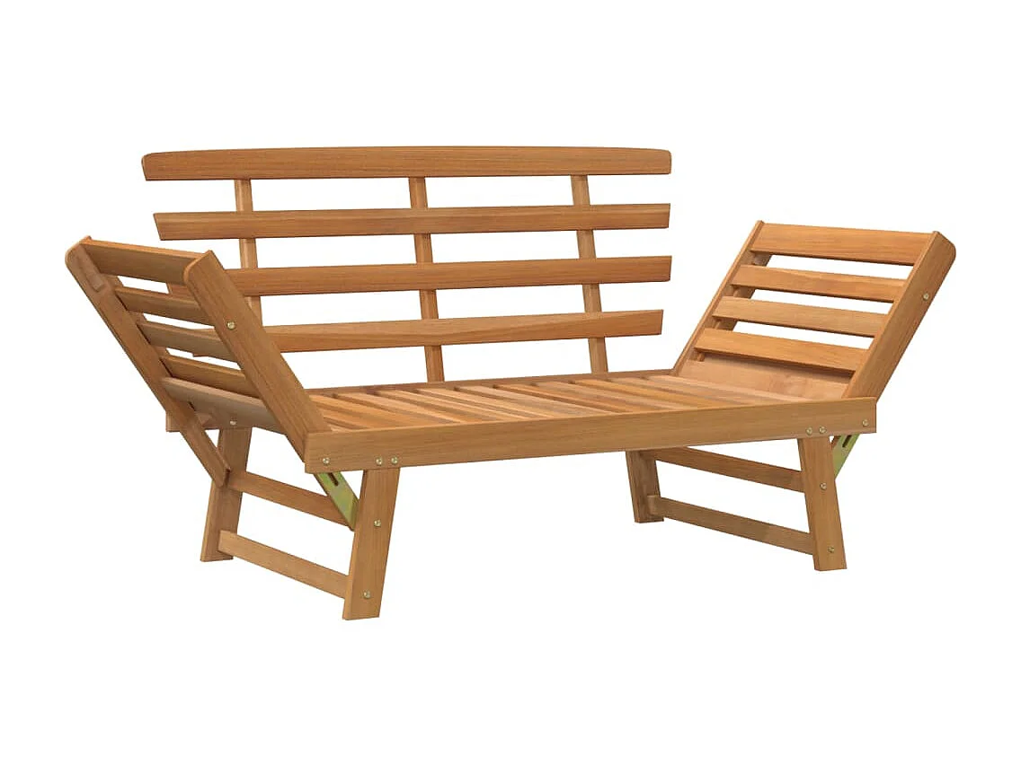 Banc de jardin 2-en-1 190cm Bois solide d'acacia