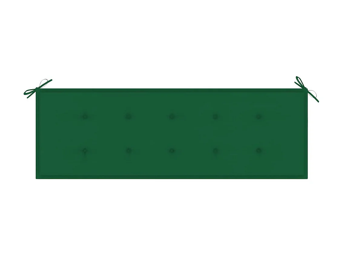 Banc de jardin empilable et coussin 159cm Bois de teck massif 17