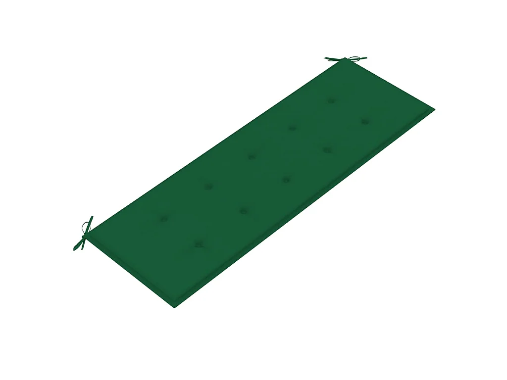 Banc de jardin empilable et coussin 159cm Bois de teck massif 17