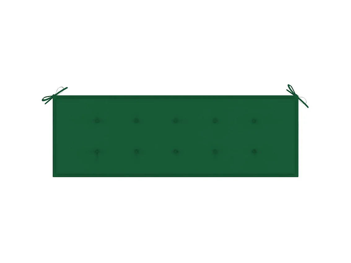 Banc de jardin empilable et coussin 159cm Bois de teck massif 17