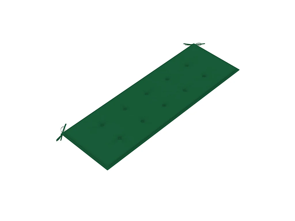 Banc de jardin empilable et coussin 159cm Bois de teck massif 17