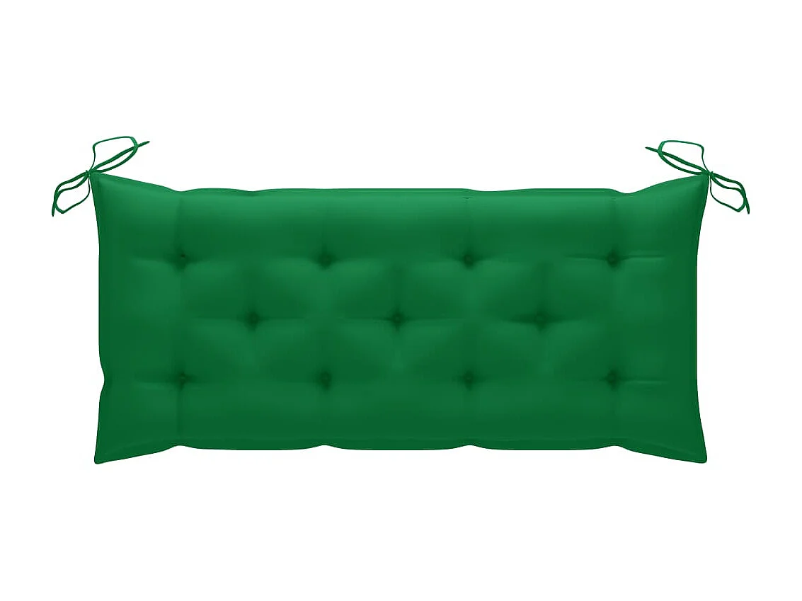 Banc de jardin pliable avec coussin 118cm Bambou 2