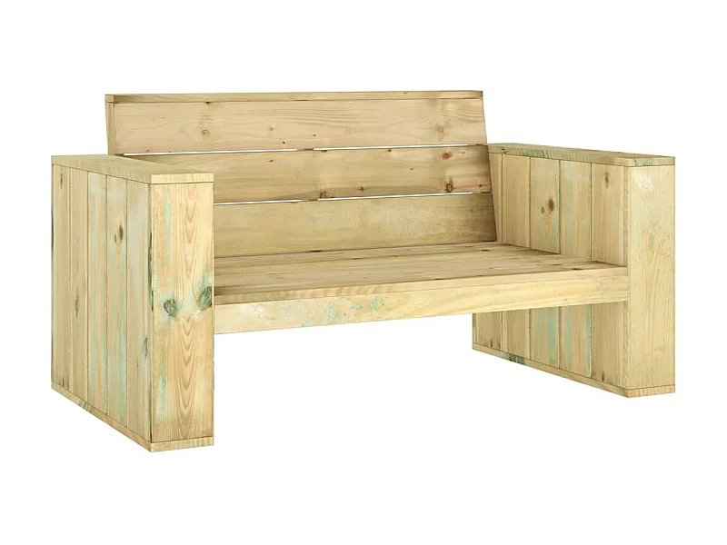 Banc de jardin 139cm Bois de pin imprégné